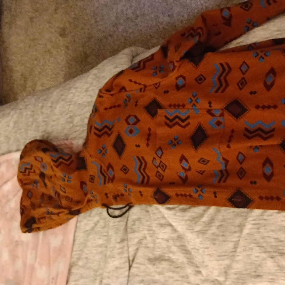 SZ XL - Original Use Button Down Shirt W/Drawstring Hood (Never Worn) - Picture 4 of 4